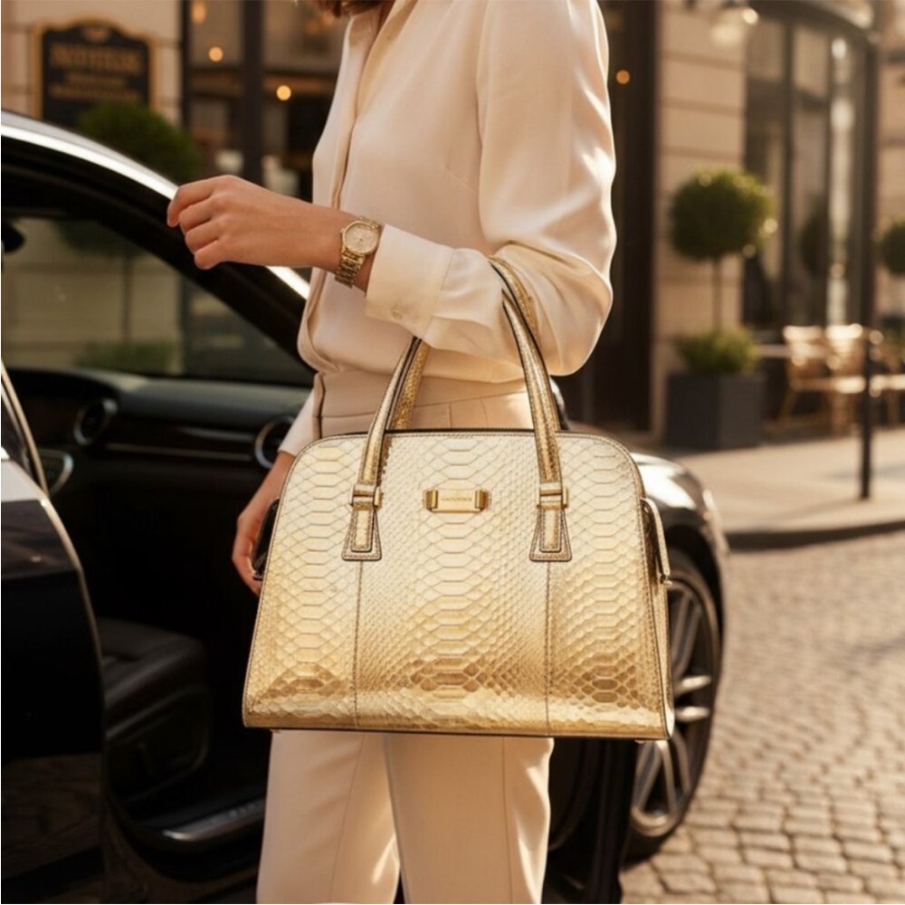 Michael Kors Gold Genuine Python Bag
Originally $2195